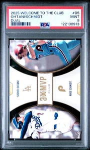 2025 Topps Welcome to The Club 3X MVP Shohei Ohtani/Mike Schmidt #D5 PSA 9 - Bild 1 von 3