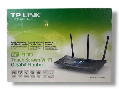 TP-Link AC1900 Touch Screen Wi-Fi Gigabit Router Model No. Touch P5 802.11a/n/ac - Image 1 of 4