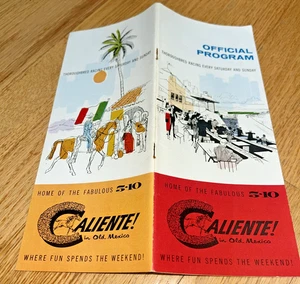 1962 CALIENTE! in old Mexico Official Program Horse Racing 4/27/1962 - Picture 1 of 15