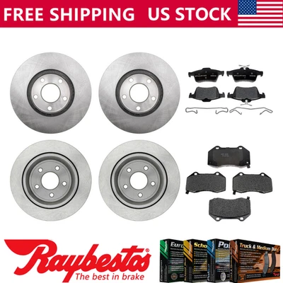 Rotores de freno delanteros traseros y pastillas de freno de cerámica para Chevrolet Cobalt 2008-2010 NUEVO Foto 1 de 4