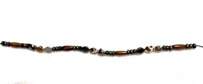 Banda de sombrero marrón, plateado, azul Foto 1 de 2