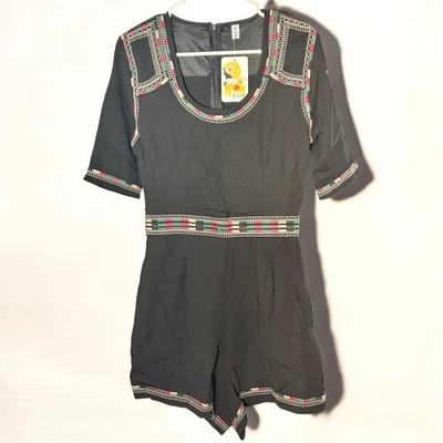 Mameluco Jodle para mujer grande bordado negro nuevo con etiquetas Foto 1 de 4