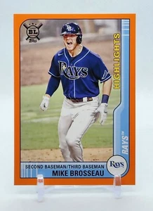 2021 Topps Big League Orange Parallel MIKE BROSSEAU RAYS #294 - Picture 1 of 2