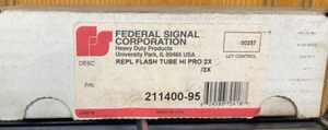 FEDERAL SIGNAL CORP REPLACEMENT FLASH TUBE HI PRO 2X/3X 211400-95 GENUINE NOS - Picture 1 of 2