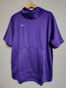 Nike Dri-FIT Mens Short Sleeve Size XL Basketball Hoodie Purple AT5406-545 Nwt