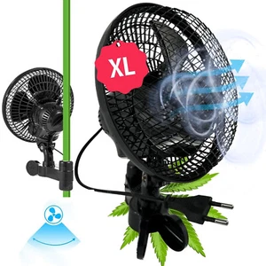 Premium Clip Ventilator oszilierend für Growbox Grow Grower Zelt Lüfter mit Stro - Bild 1 von 13