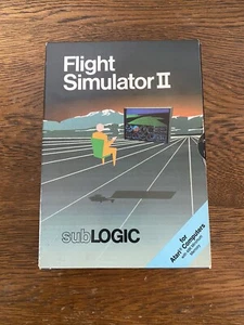 Flight Simulator II 2 5.25" Floppy Disk Computer Game Atari Computers 48k memory - Picture 1 of 3