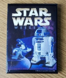 Star Wars Weekends Vintage R2-D2 Mickey Mouse May 2001 Button Del Rey 2001 LFL - Picture 1 of 4