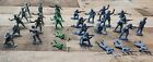 Plastic Army Men Soldiers 2" Gray And Green MINI TOY SOLDIERS 29 INFANTRY MEN 