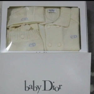 Baby Dior Knit Outerwear Pants Hat 3-Piece Set - Picture 1 of 8