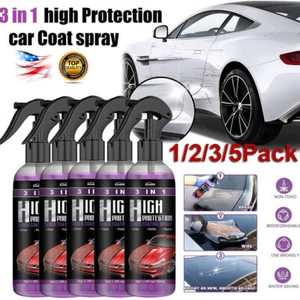 1-5Pcs High Protection Quick Car Coat Ceramic 3 in 1 Coating Spray Hydrophobic - Picture 1 of 14