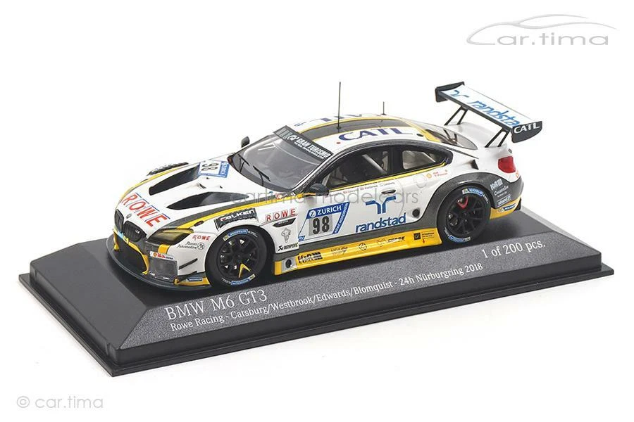 1/43 MINICHAMPS - BMW - 6-SERIES M6 GT3 TEAM ROWE RACING N 98 24h 447182698