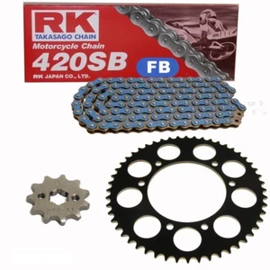 Juego De Cadena Rieju MRX 50 02-05 Cadena RK FB 420 SB 124 Abierto AZUL 12/48 - Bild 1 von 4