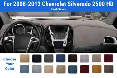 Cubierta de alfombrilla de tablero para Chevrolet Silverado 2500 HD 2008-2013 (velour de felpa) Foto 1 de 4
