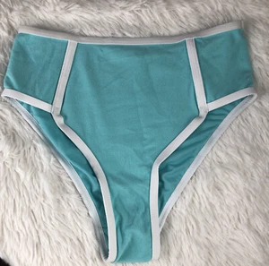 Kona Sol Women Size Small turqouise High Waisted Women’s Bottom swimsuit 1pc - Picture 1 of 7