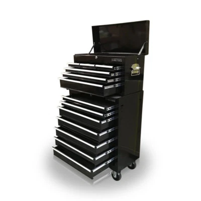 425 TOOL BOX ROLLER CABINET STEEL CHEST 13 DRAWERS GLOSS BLACK US PRO TOOLS