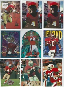 (39)ct WILLIAM FLOYD NFL FOOTBALL CARD LOT 3 RC'S SAN FRANCISCO 49'ERS FLORIDA - Picture 1 of 5