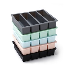 1Pc 4 Grid Long Strip Silicone Ice Cubes Square Tray Mold DIY Cube Ice Mold