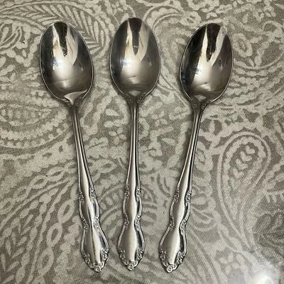 3 Retroneu stainless steel tea spoons 18-8 Korea flower pattern - Image 1 of 4
