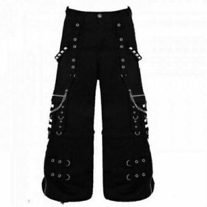 New Black Cyber Chain Rock Gothic Pant Tripp Punk Baggy Pant For Men All Sizes
