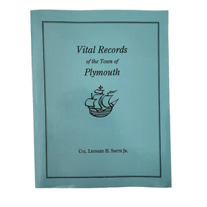 Vital Records of the Town of Plymouth Massachusetts Leonard H. Smith Genealogy - Picture 1 of 10