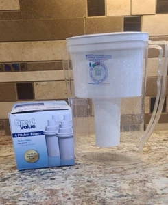 Brita Water Filtration Pitcher - White - 3 Sealed Great Value Filters Included - Picture 1 of 5