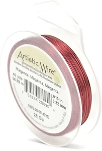 Beadalon Artistic, 28 Gauge, Magenta Color, 40 yd (36.6 m) Craft Wire - Picture 1 of 2