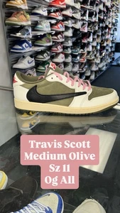 NIKE AIR JORDAN OG SP TRAVIS SCOTT OLIVA MEDIO TALLA 11 DM7866 200 CAJA AUTÉNTICA - Imagen 1 de 5