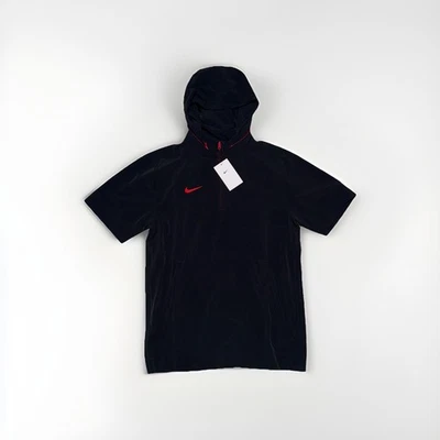 NEW Nike Men's S Short-Sleeve Hooded Woven Coach Ftbll Jacket Black FJ9548-013 - Image 1 of 4