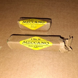 *UNBENUTZT* 12 X #9C/9E IN 2 X TRADE PACK MEDIUM GREEN MECCANO WINKELTRÄGER (2" + 3") - Bild 1 von 2
