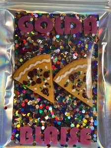 NEU Golda Blaise Kunststoff Pizza Ohrringe - Bild 1 von 1