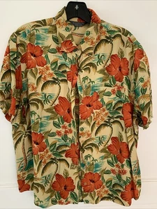Solutions Ladies Tropical Blouse Size XL Short Sleeve Vintage - Picture 1 of 5