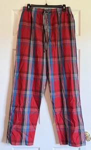 Polo Ralph Lauren Men’s Pajama Sleep Pants Plaid 100% Cotton Large NEW - Picture 1 of 5