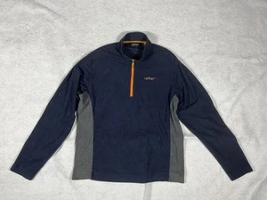 Orvis Men’s Trout Logo Fly Fishing Navy Blue 1/4 Zip Pullover Jacket size M - Picture 1 of 11