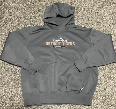 Womens Detroit Tigers XL Therma Base Hoodie MLB Authentic Baseball Gear SK5 Cover