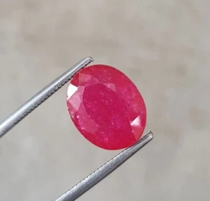 5.65 Ct Burma Red Ruby Dyed Quartz Oval Cut AAA Quality Loose Gems 13x10.48 MM - Picture 1 of 8