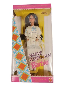 Muñecas Barbie nativas americanas del mundo edición especial Mattel nuevas en caja #1753 1992 - Imagen 1 de 4