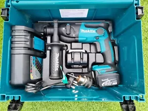 Makita DHR164RFJ SDS hammer Drill 2x 14.4V 3.0Ah Battery Charger Case Kit LXT - Picture 1 of 10