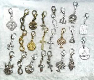 Faith Religious Clip-on Charms for Backpack Purse Zipper Stocking Stuffers - Picture 1 of 38