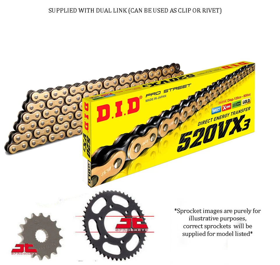 FITS Beta 300 RR 2T 2017-2019 DID VX3 X-Ring Chain & Sprocket Kit - Image 1 of 1