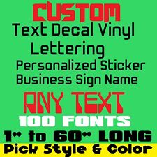 CUSTOM TEXT NAME Personalized Vinyl Lettering Decal Sticker , Car, Door, Window