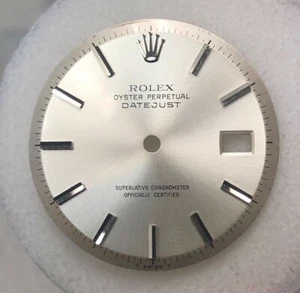 Vintage Rolex Men Datejust Silver Stick 6&9 Marker Dial Part T Swiss T-1601-1603 - Picture 1 of 4