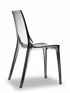 Set di 4 Sedie Scab Vanity Chair Fumè Sedia in Policarbonato impilabile. - Foto 1 di 10