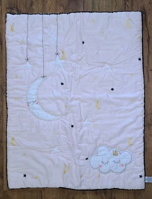 Koala Baby Pink Crib Blanket Quilt Moon Star Cloud XO - Image 1 of 3