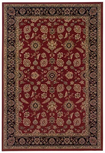 10'x13' Sphinx Bordered Red Flowers Scrolls 271C3 Area Rug - Aprx 10' x 12' 7" - Picture 1 of 1