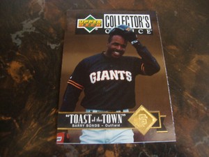 1997 Collector's Choice Baseball---Toast Of The Town---#T-26 Barry Bonds