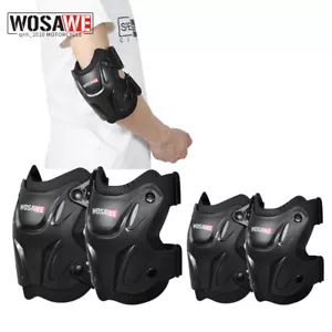 WOSAWE Adults Motorcycle Elbow Knee Pads Gear Motocross Brace Protective Guards - Picture 1 of 18