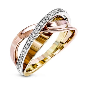 10 mm Plata Oro Rosa Banda Hueca Mujer Acero Inoxidable AAA Cz Anillo Talla 6-10 - Imagen 1 de 9