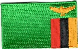 ZAMBIA FLAG Iron On Patch 2 1/2" - Picture 1 of 1