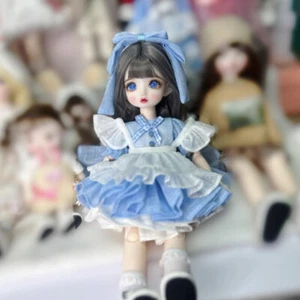 1/6 BJD Doll Girl SD Doll Ball Joints Face Makeup Clothes Full Set Birthday Gift - Picture 1 of 1